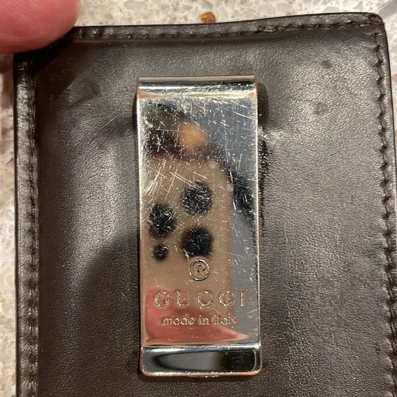 Gucci money clip/ wallet. Gently used. Only carry it when I am at work